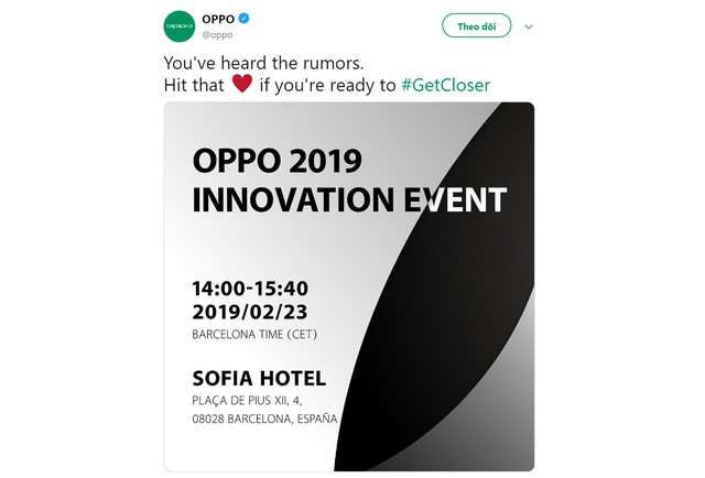 Oppo sẽ mang đến MWC 2019 mẫu smartphone cao cấp? - Ảnh 1.