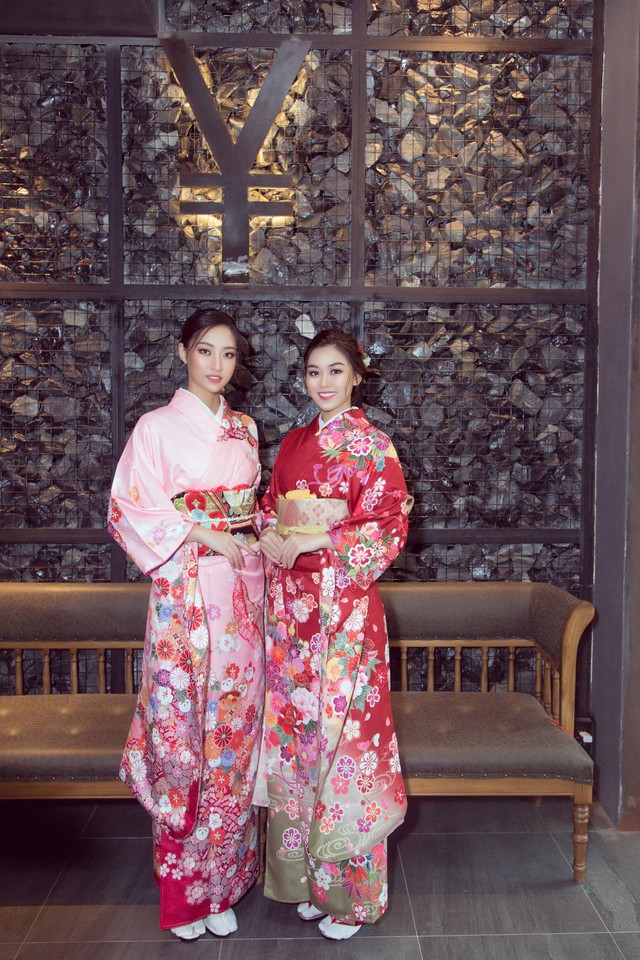 Hoa hậu Lương Thùy Linh - Á hậu Tường San diện kimono đọ sắc - Ảnh 9.