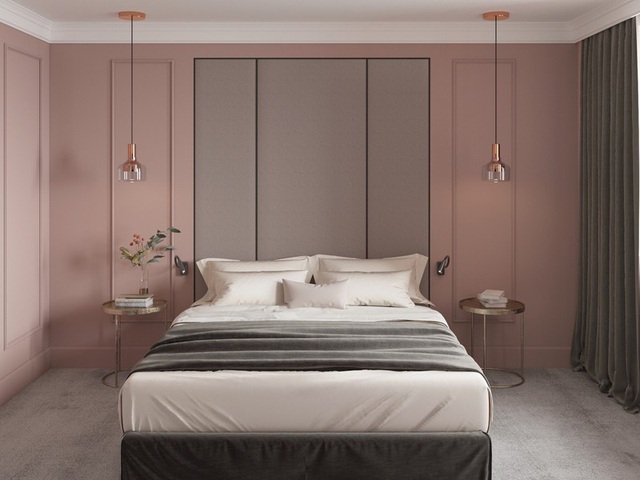 Mẫu phòng ngủ màu hồng được nhiều người ưa thích - Ảnh 4.