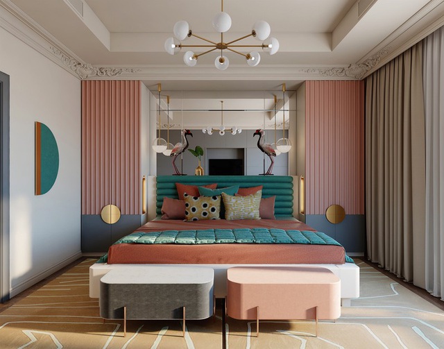 Mẫu phòng ngủ màu hồng được nhiều người ưa thích - Ảnh 5.