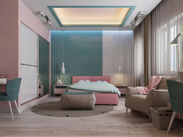 Mẫu phòng ngủ màu hồng được nhiều người ưa thích - Ảnh 6.
