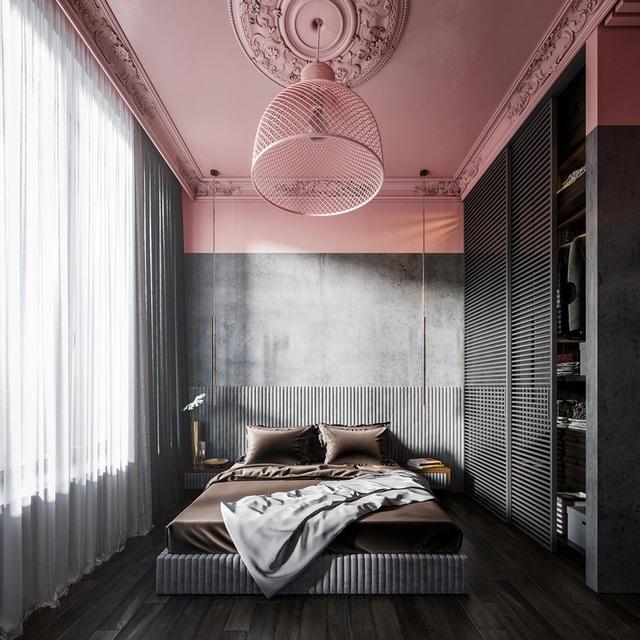 Mẫu phòng ngủ màu hồng được nhiều người ưa thích - Ảnh 8.