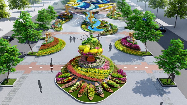Nhiều tạo hình độc đáo ở đường hoa Nguyễn Huệ Tết Canh Tý 2020 - Ảnh 2.