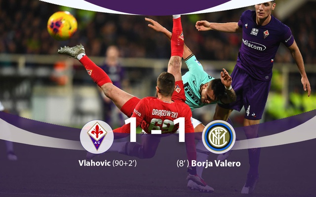 Fiorentina 1-1 Inter Milan: Thủng lưới phút bù giờ, chia điểm đáng tiếc - Ảnh 1.