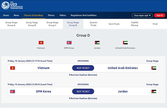 Cách mua vé cổ vũ U23 Việt Nam ở Vòng chung kết U23 châu Á diễn ra tại Thái Lan - Ảnh 1.