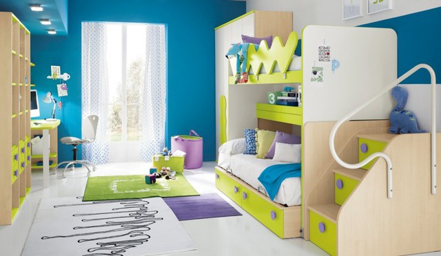 Trang trí phòng ngủ độc đáo cho trẻ bằng sự kết hợp màu sắc - Ảnh 2.