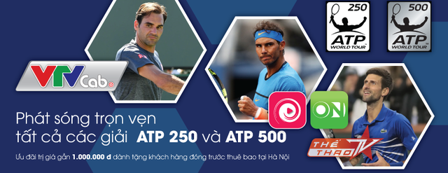 VTVcab phát sóng 2 giải tennis ATP 250 và ATP 500 - Ảnh 1.