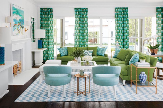 Phòng khách có màu xanh lá cây tạo cảm giác gần gũi với thiên nhiên - Ảnh 11.