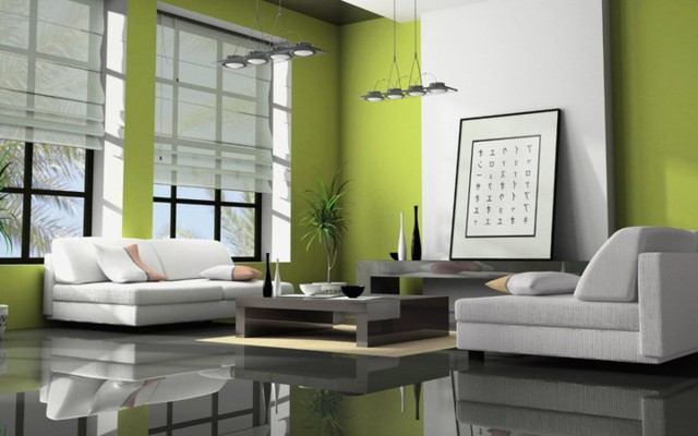 Phòng khách có màu xanh lá cây tạo cảm giác gần gũi với thiên nhiên - Ảnh 6.