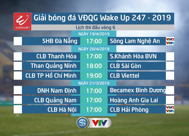 Lịch thi đấu và trực tiếp Wake-up 247 V.League 1-2019 ngày 19/4: SHB Đà Nẵng - Sông Lam Nghệ An - Ảnh 1.