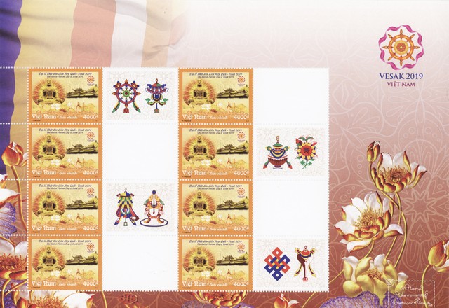 Cận cảnh bộ tem chào mừng Đại lễ Phật đản LHQ Vesak 2019 - Ảnh 2.
