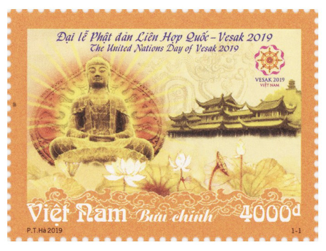 Cận cảnh bộ tem chào mừng Đại lễ Phật đản LHQ Vesak 2019 - Ảnh 1.