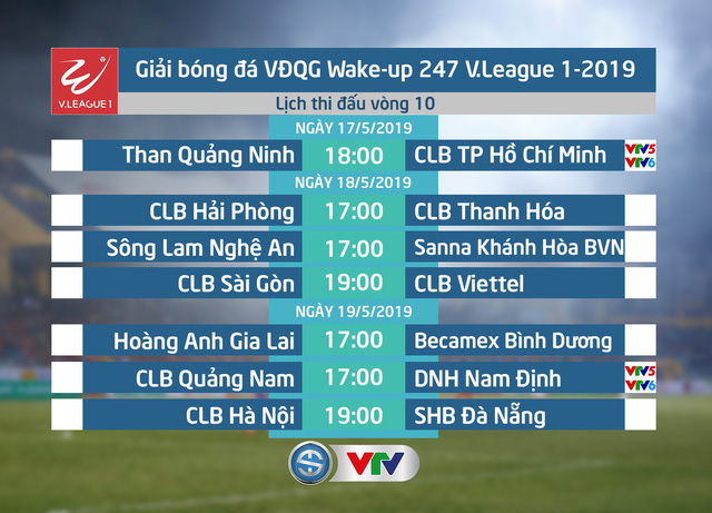 Lịch thi đấu và trực tiếp vòng 10 Wake-up 247 V.League 1-2019: Than Quảng Ninh - CLB TP Hồ Chí Minh, CLB Quảng Nam - DNH Nam Định - Ảnh 1.