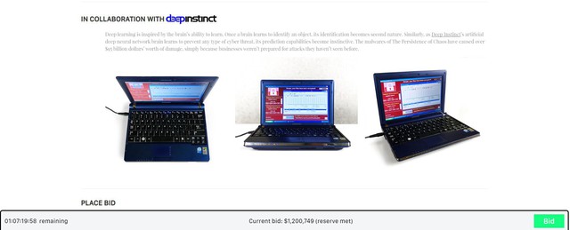 Chiếc laptop dính đầy mã độc được rao bán hơn 1 triệu USD - Ảnh 1.