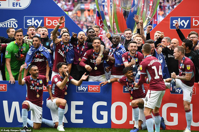 Đánh bại Derby County cùng HLV Lampard, Aston Villa giành quyền lên chơi giải Ngoại hạng Anh - Ảnh 4.