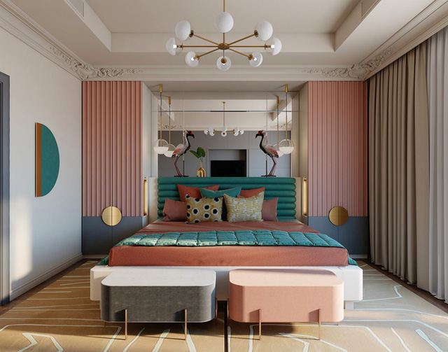 Ngắm phòng ngủ màu hồng mang phong cách hiện đại và lãng mạn - Ảnh 3.