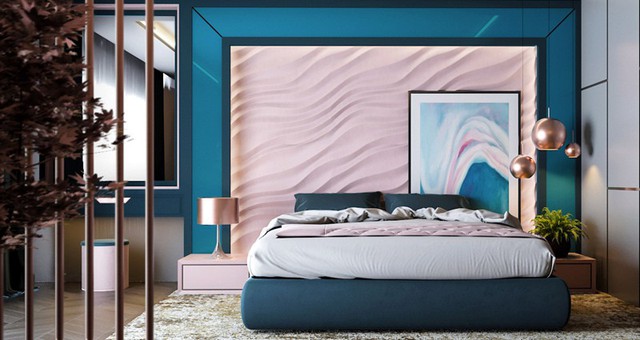 Ngắm phòng ngủ màu hồng mang phong cách hiện đại và lãng mạn - Ảnh 5.