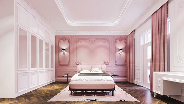 Ngắm phòng ngủ màu hồng mang phong cách hiện đại và lãng mạn - Ảnh 7.