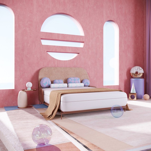 Ngắm phòng ngủ màu hồng mang phong cách hiện đại và lãng mạn - Ảnh 9.