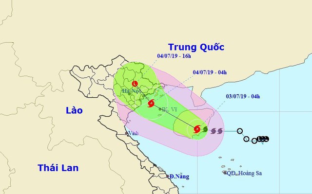 Chiều nay bão số 2 tiến vào Vịnh Bắc Bộ, Hà Nội có mưa vừa, mưa to - Ảnh 1.
