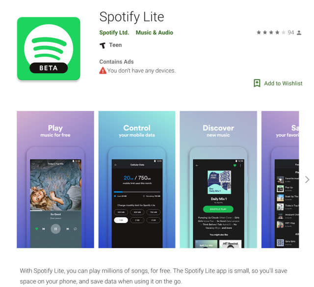 Spotify Lite ra mắt: Nhỏ nhưng hữu dụng! - Ảnh 1.