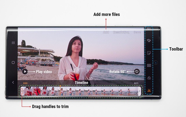 Hướng dẫn chỉnh sửa video trên Galaxy Note 10 (Phần 1) - Ảnh 1.