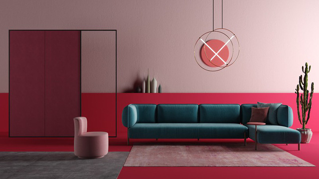 Bí quyết trang trí phòng khách màu hồng khiến vạn người mê - Ảnh 3.