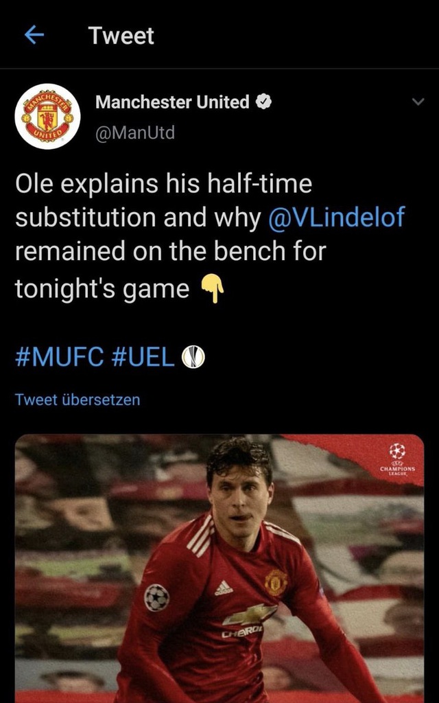 Twitter của Manchester United nghĩ đội nhà đang thi đấu ở Europa League - Ảnh 1.