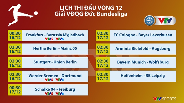Lịch thi đấu và trực tiếp vòng 12 Bundesliga: Tâm điểm Werder Bremen - Dortmund - Ảnh 1.