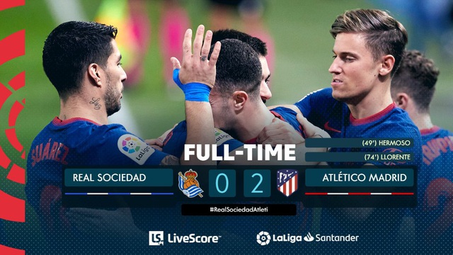 Real Sociedad 0-2 Atletico Madrid: Thầy trò Simeone củng cố ngôi đầu bảng! - Ảnh 3.