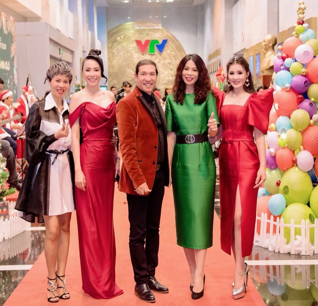 Hoa hậu Hồ Như Quỳnh tham gia sự kiện chào đón năm mới tại VTV - Ảnh 1.