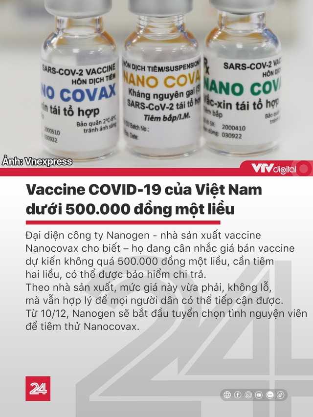 Tin nóng đầu ngày 9/12: Vaccine COVID-19 của Việt Nam có giá bao nhiêu?  - Ảnh 1.