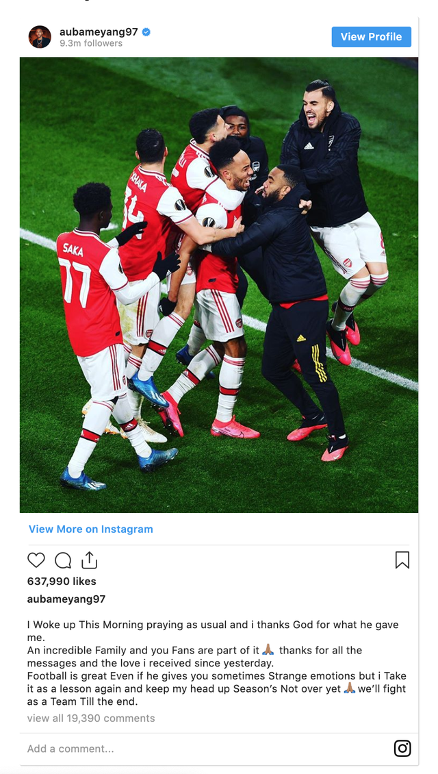 Huyền thoại Arsenal an ủi Aubameyang sau tâm thư buồn - Ảnh 1.