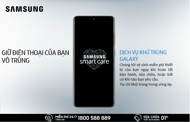 Samsung khử khuẩn smartphone miễn phí bằng tia UV - Ảnh 1.