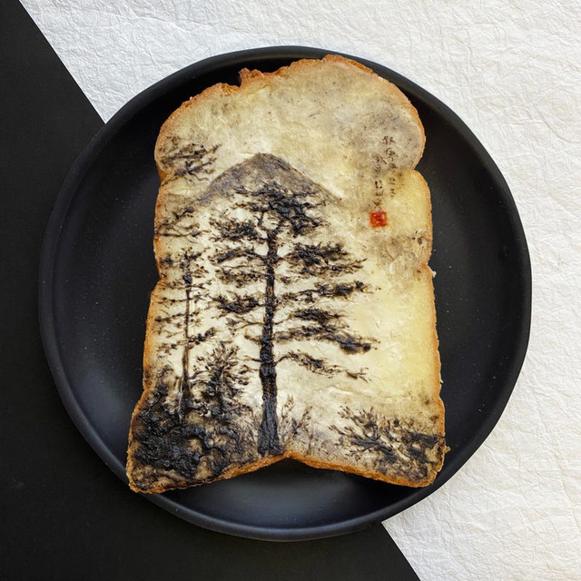 Độc đáo sáng tạo nghệ thuật từ bánh mì nướng - Ảnh 1.