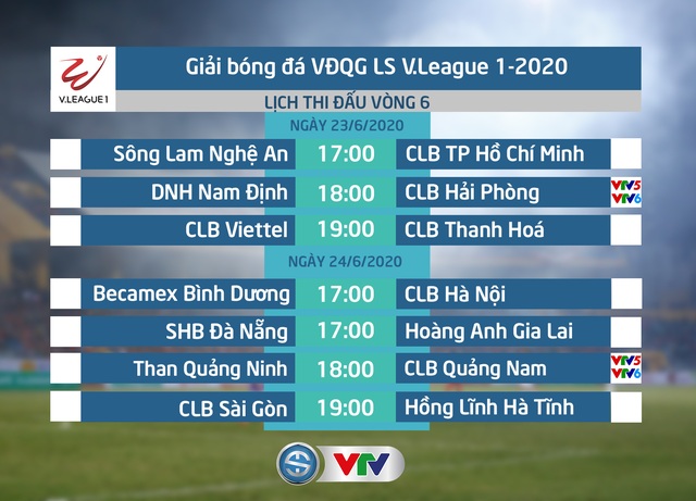 Lịch thi đấu và trực tiếp vòng V.League 2020: Tâm điểm DNH Nam Định – CLB Hải Phòng, Than Quảng Ninh – CLB Quảng Nam - Ảnh 1.
