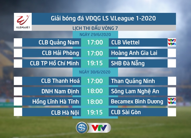 Lịch thi đấu và trực tiếp vòng 7 V.League hôm nay (29/6): CLB Quảng Nam - CLB Viettel (17h00 trên VTV6 và VTV5) - Ảnh 1.