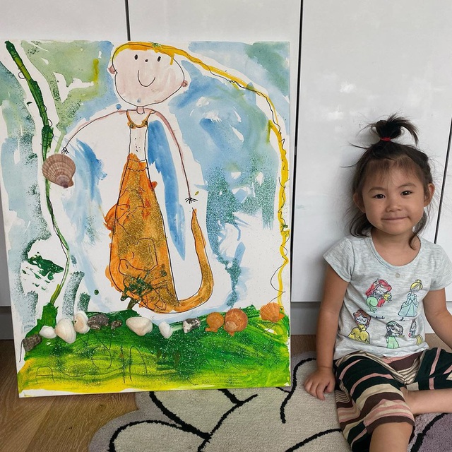 Con gái 3 tuổi của Trần Quán Hy khiến công chúng ngỡ ngàng về năng khiếu hội họa - Ảnh 1.