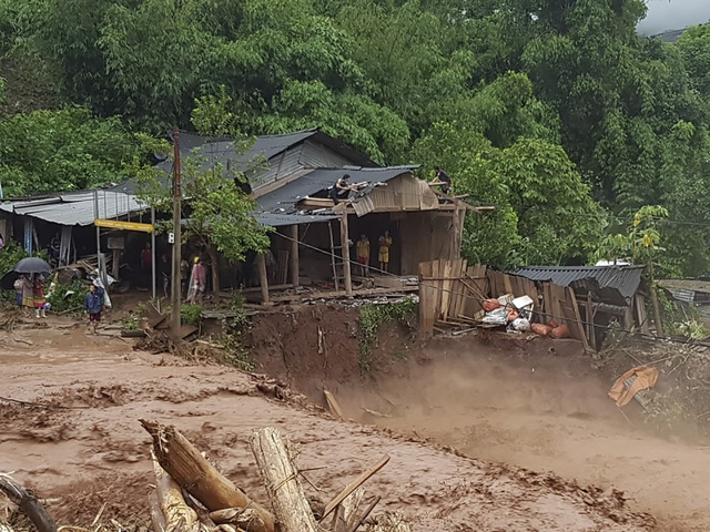 Lũ cuồn cuộn ở Điện Biên, ngập lụt nhiều nơi vì mưa dông lớn tại Bắc Bộ - Ảnh 5.