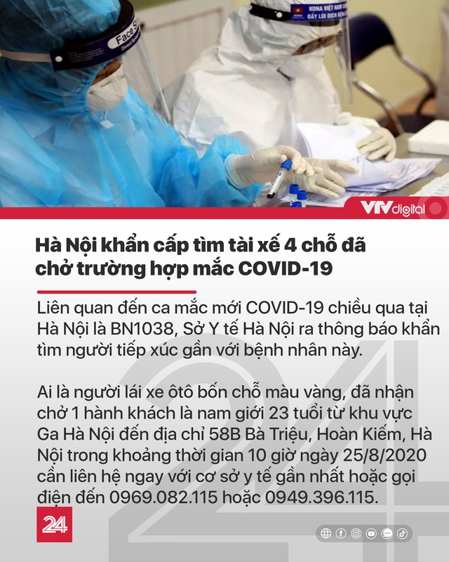 Tin nóng đầu ngày 29/8: Hà Nội khẩn cấp tìm người liên quan đến bệnh nhân COVID-19 - Ảnh 1.