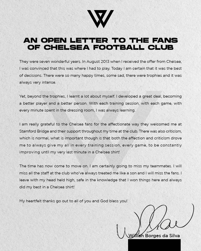 Willian gửi tâm thư tới fan, xác nhận chia tay Chelsea - Ảnh 3.
