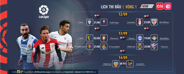 Xem trực tiếp La Liga 2020/2021 trên VTVcab từ 12/9 - Ảnh 1.