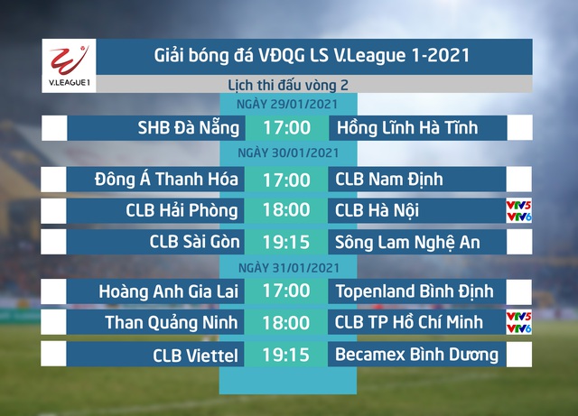 Lịch thi đấu và trực tiếp vòng 3 LS V.League 1-2021: CLB Hải Phòng - CLB Hà Nội, Than Quảng Ninh - CLB TP Hồ Chí Minh - Ảnh 1.