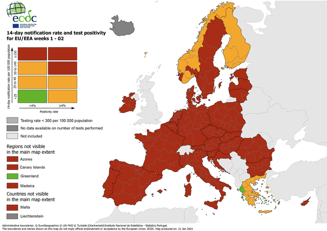 EU bổ sung bản đồ dịch bệnh theo màu - Ảnh 1.