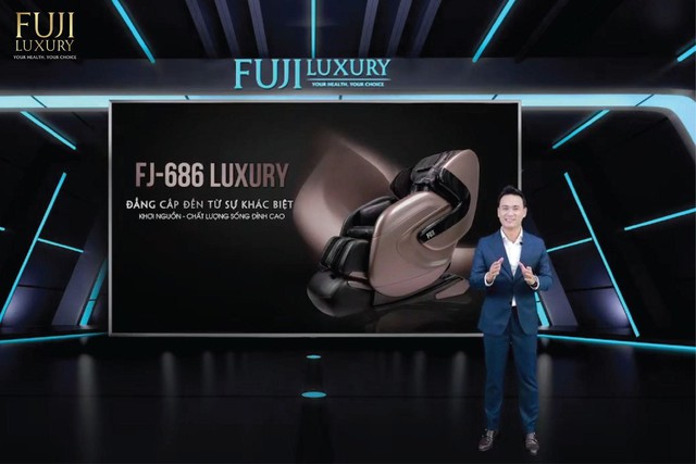Fuji Luxury trình làng siêu phẩm ghế massage FJ 686 Lux - Xu hướng mới cho ngành công nghệ chăm sóc sức khoẻ 2022 - Ảnh 1.