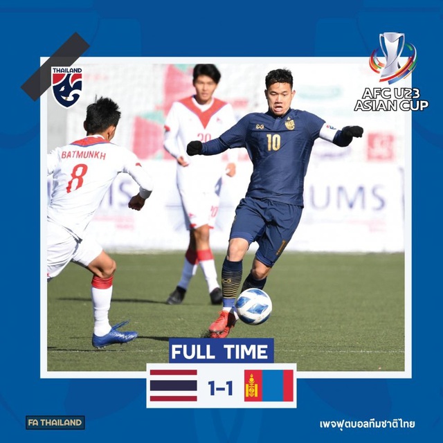 Vòng loại U23 châu Á 2022 | U23 Thái Lan chia điểm với U23 Mông Cổ - Ảnh 2.