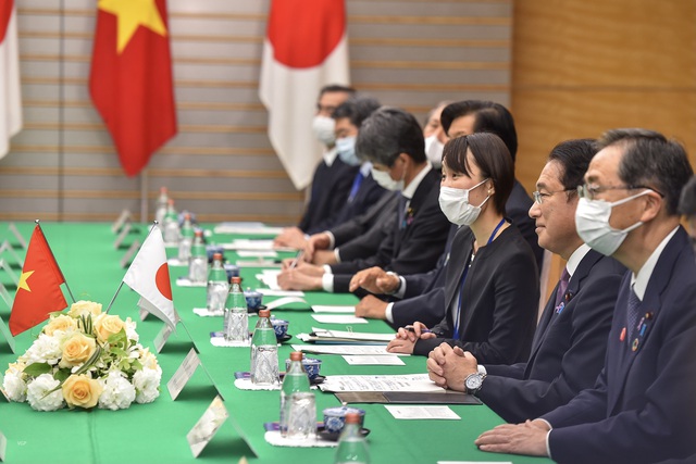 Lễ đón trọng thể Thủ tướng Phạm Minh Chính thăm chính thức Nhật Bản - Ảnh 7.
