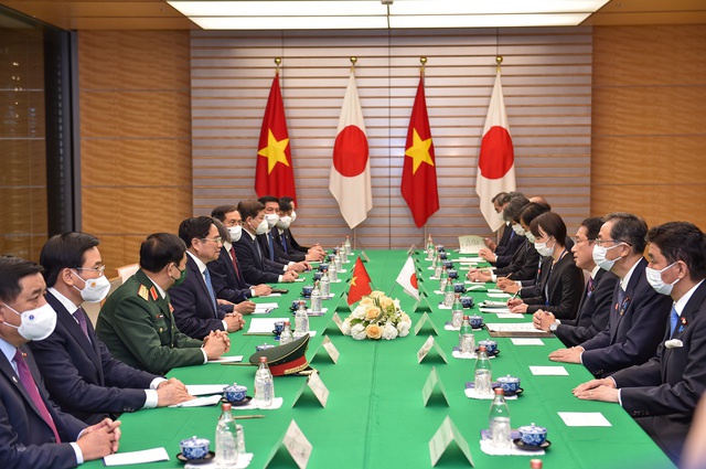 Lễ đón trọng thể Thủ tướng Phạm Minh Chính thăm chính thức Nhật Bản - Ảnh 8.