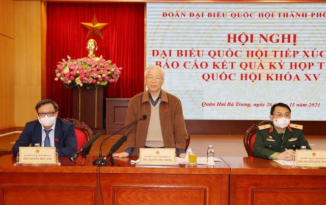 Tổng Bí thư Nguyễn Phú Trọng tiếp xúc cử tri TP Hà Nội - Ảnh 3.