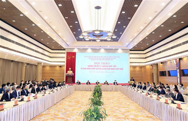 Chủ tịch nước Nguyễn Xuân Phúc chủ trì hội thảo về Nhà nước pháp quyền xã hội chủ nghĩa - Ảnh 8.